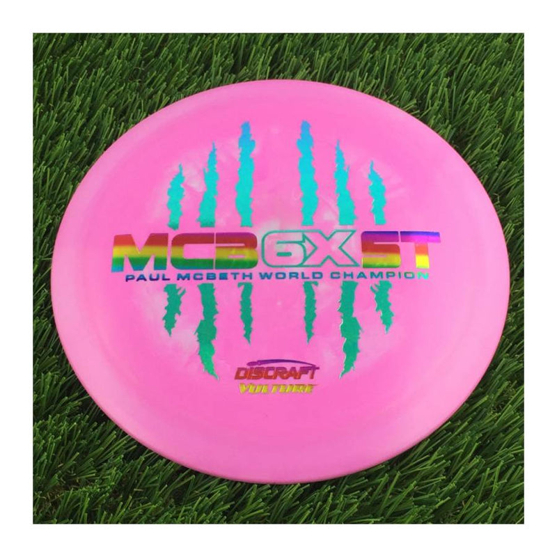 Discraft ESP Swirl Vulture with McBeast 6X Claw PM World Champ Stamp - 174g - Solid Pink