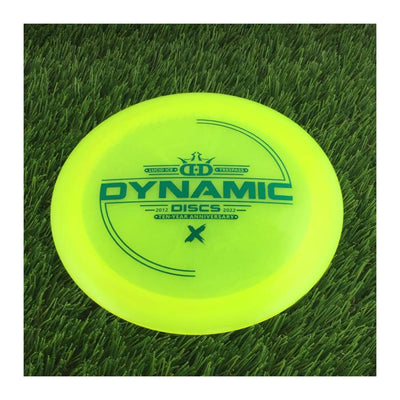 Dynamic Discs Lucid Ice Trespass with Ten-Year Anniversary 2012-2022 Stamp - 175g - Translucent Yellow