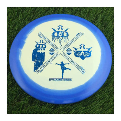 Dynamic Discs Fuzion Orbit Fugitive with Ten-Year Anniversary 2012-2022 Stamp - 177g - Solid Blue
