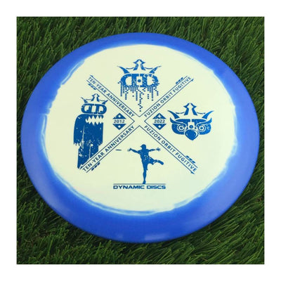 Dynamic Discs Fuzion Orbit Fugitive with Ten-Year Anniversary 2012-2022 Stamp - 178g - Solid Blue