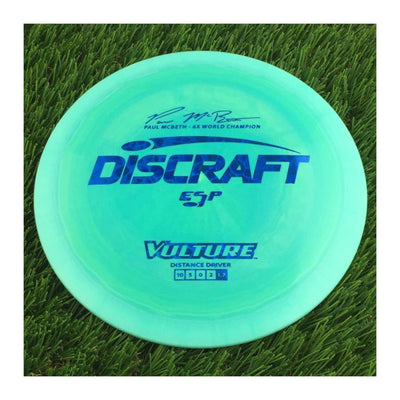 Discraft ESP Vulture with Paul McBeth - 6x World Champion Signature Stamp - 174g - Solid Teal Green