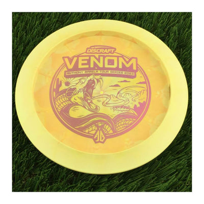 Discraft ESP Swirl Venom with Anthony Barela Tour Series 2023 Stamp - 174g - Solid Yellow