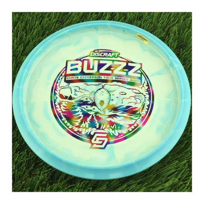 Discraft ESP Swirl Buzzz with Chris Dickerson Tour Series 2023 Stamp - 180g - Solid Light Blue