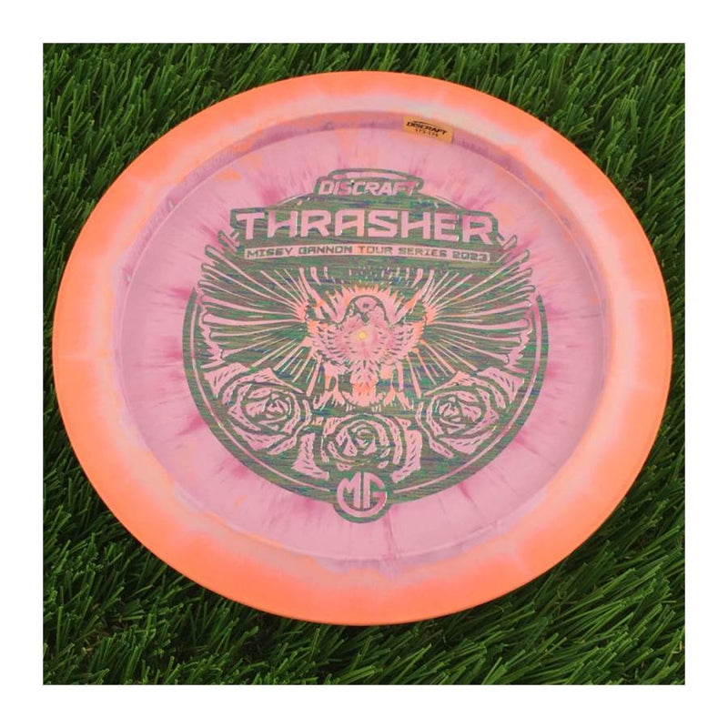 Discraft ESP Swirl Thrasher with Missy Gannon Tour Series 2023 Stamp - 174g - Solid Orangish Purple