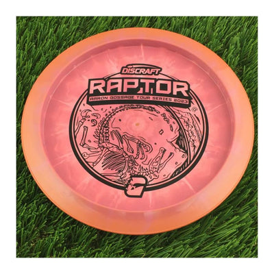Discraft ESP Swirl Raptor with Aaron Gossage Tour Series 2023 Stamp - 172g - Solid Dark Red