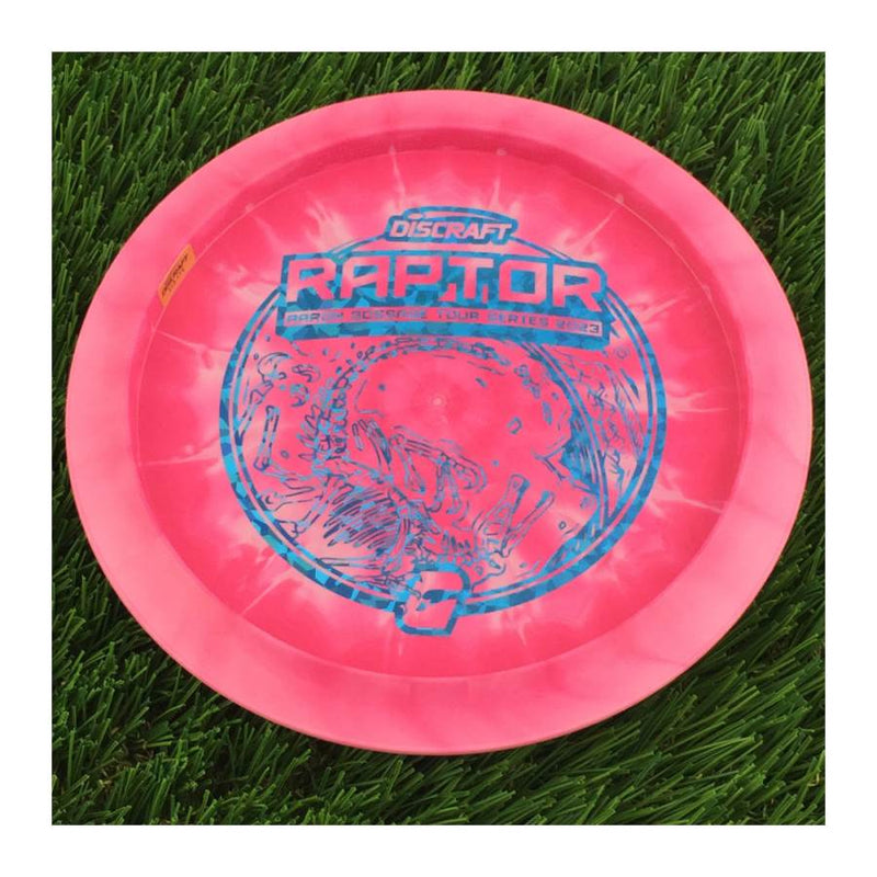 Discraft ESP Swirl Raptor with Aaron Gossage Tour Series 2023 Stamp - 174g - Solid Pink