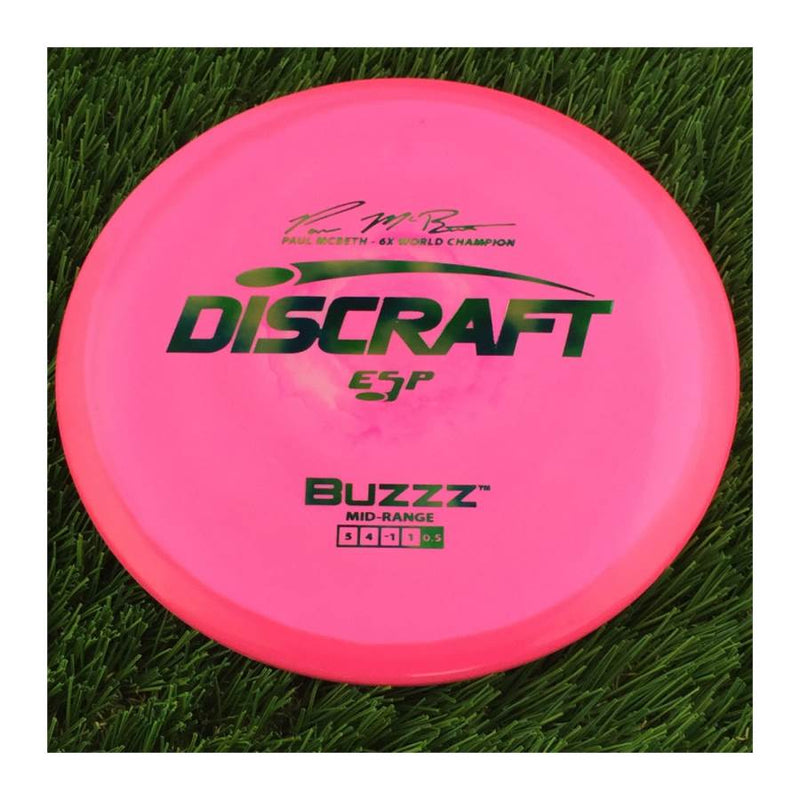 Discraft ESP Buzzz with Paul McBeth - 6x World Champion Signature Stamp - 180g - Solid Pink