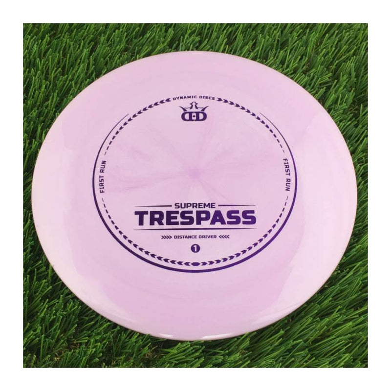 Dynamic Discs Supreme Trespass with First Run Stamp - 173g - Solid Purple
