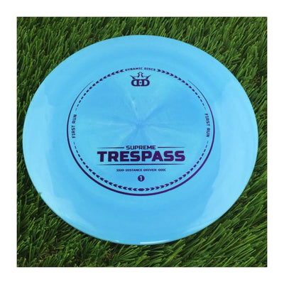 Dynamic Discs Supreme Trespass with First Run Stamp - 173g - Solid Blue
