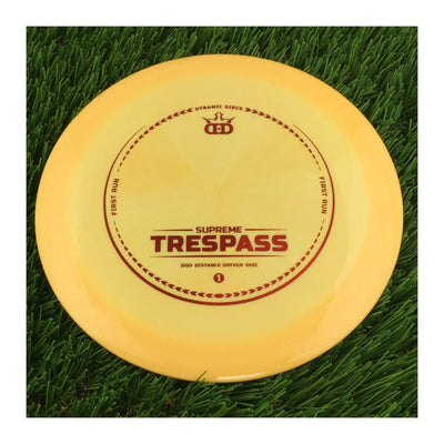 Dynamic Discs Supreme Trespass with First Run Stamp - 171g - Solid Orange