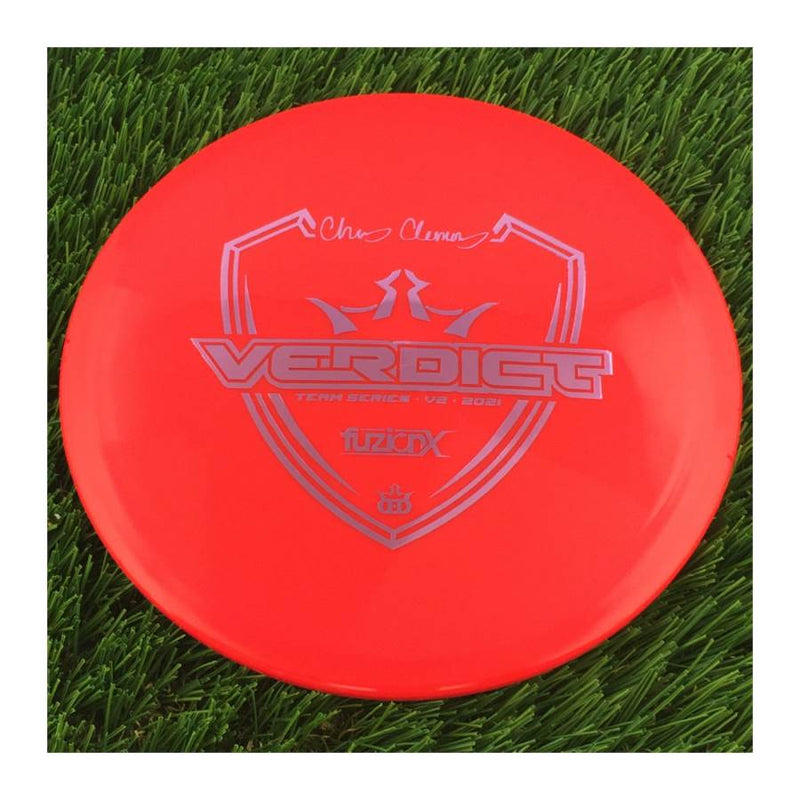 Dynamic Discs Fuzion X-Blend Verdict with Chris Clemons Team Series V2 2021 Stamp - 177g - Solid Red