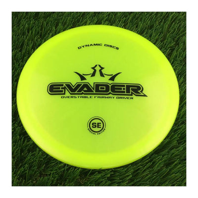 Dynamic Discs Lucid Glimmer Evader with Special Edition Stamp - 169g - Translucent Neon Yellow