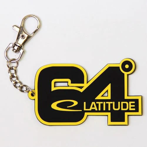 Latitude 64 Rubber Degrees Logo Keychain