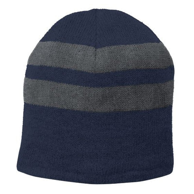 Port & Company Fleece-Lined Striped Beanie