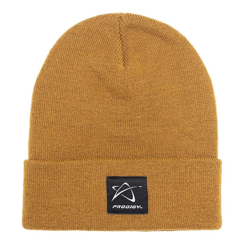 Beanie with Woven Star Logo and Wordmark Label