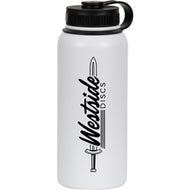 Bouteille d'eau de cantine 32 oz en acier inoxydable Westside - Blanc / 32 onces